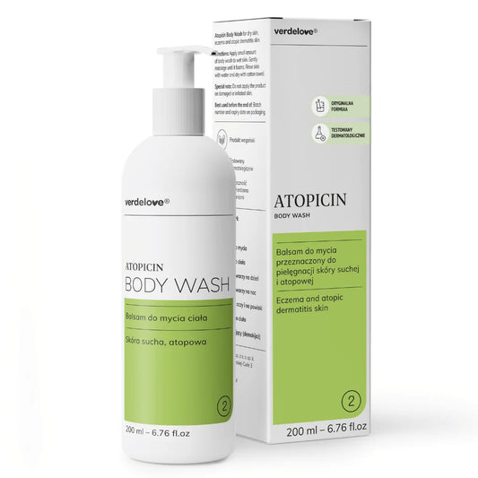 Balsam do mycia ciała Atopicin Verdelove 200 ml z opakowaniem