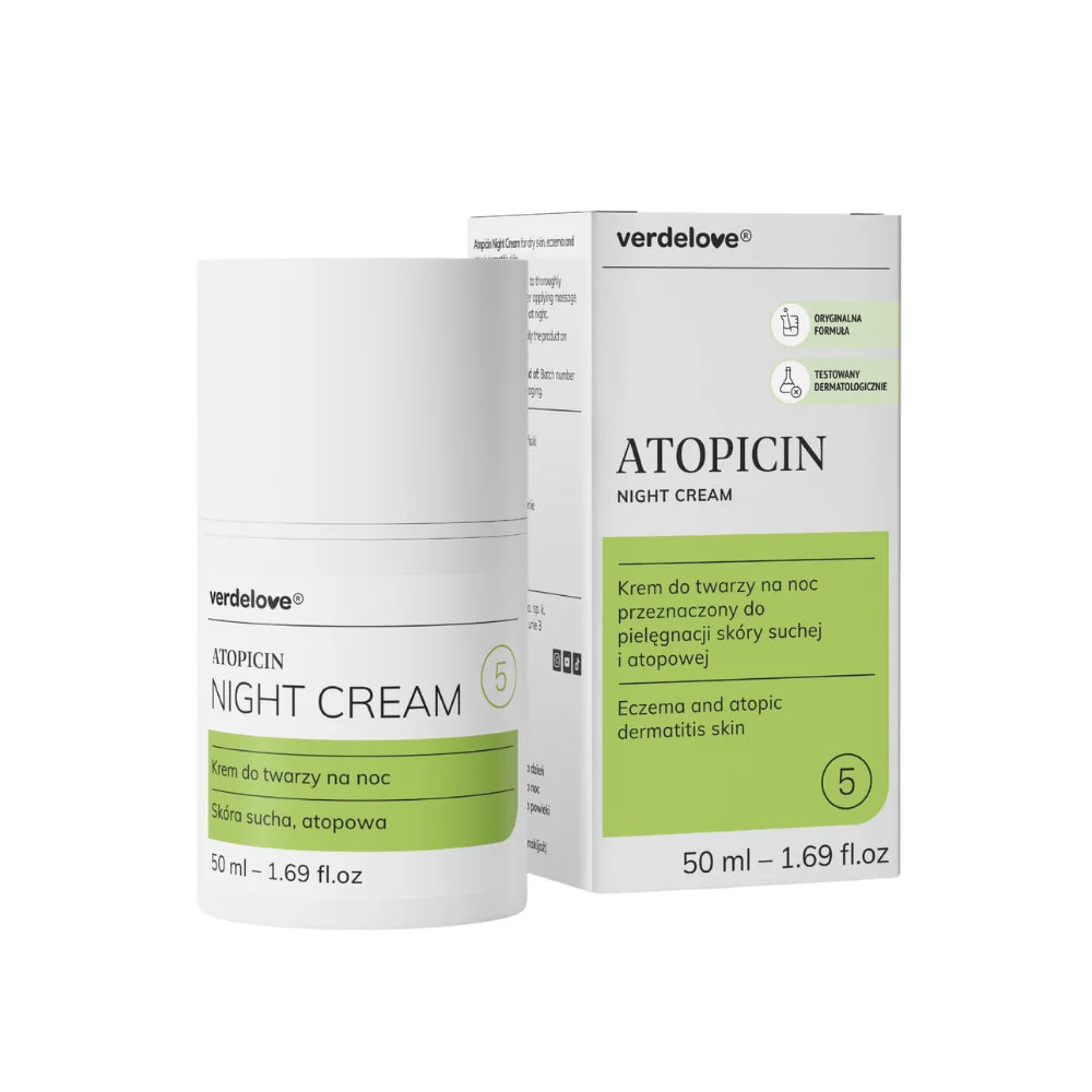 Krem na noc Atopicin Verdelove 50 ml z opakowaniem